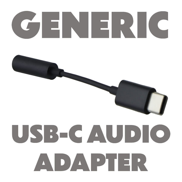 Generic USB-C to Female Audio Adapter Cable - Black