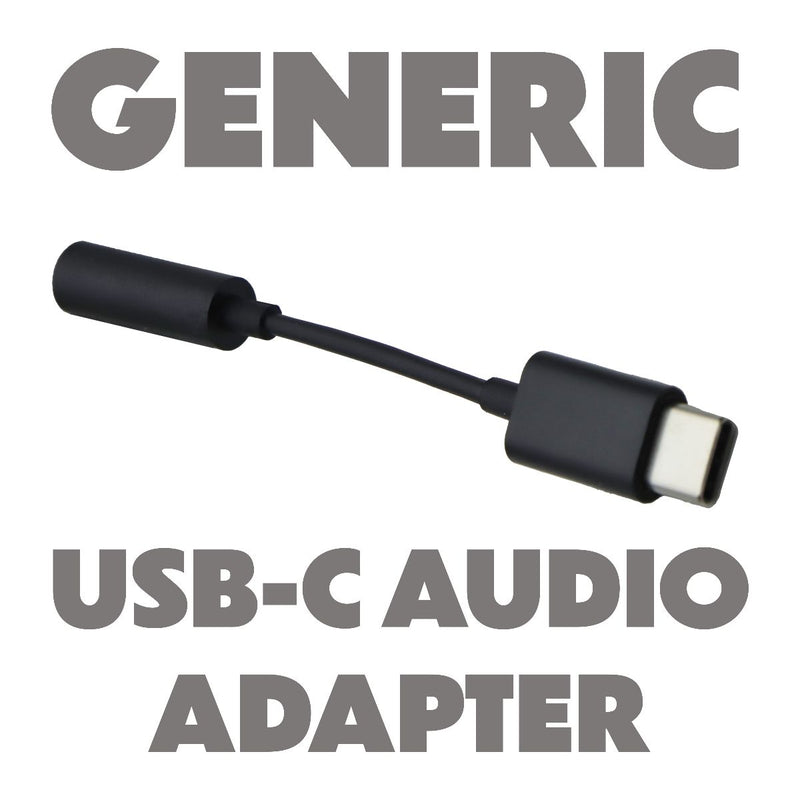Generic USB-C to Female Audio Adapter Cable - Black