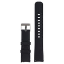 Generic Striped Silicone Watch Band 20MM - Black with Silver Clasp (Large Strap)