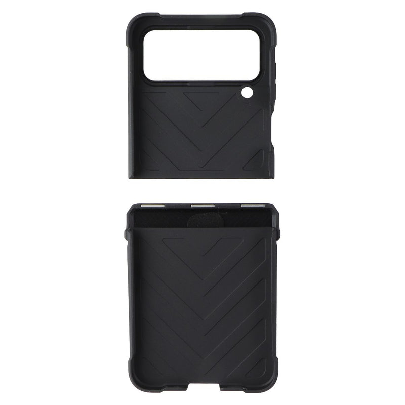 Generic Galaxy Z Flip4 Case with Black Hinge - Black