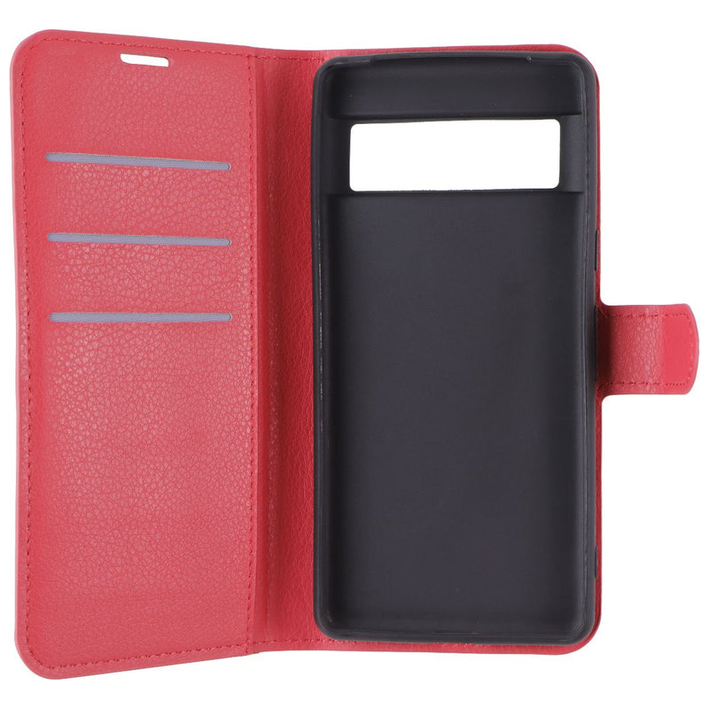 Generic Faux Leather Folio Case for Google Pixel 7 - Red