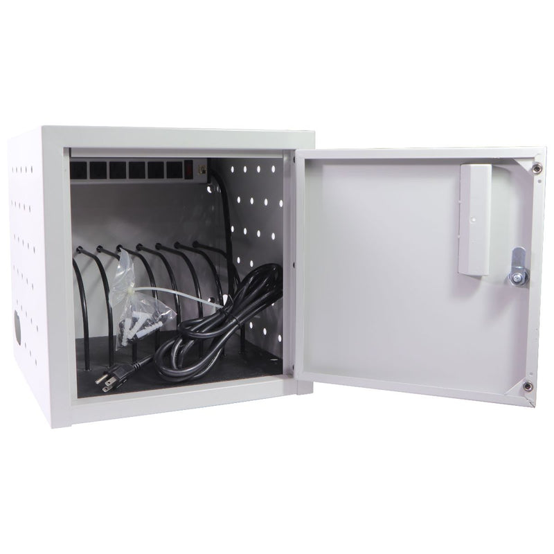 Global Industrial Wall/Desk Tablet Charging Station for 8 Devices, Beige