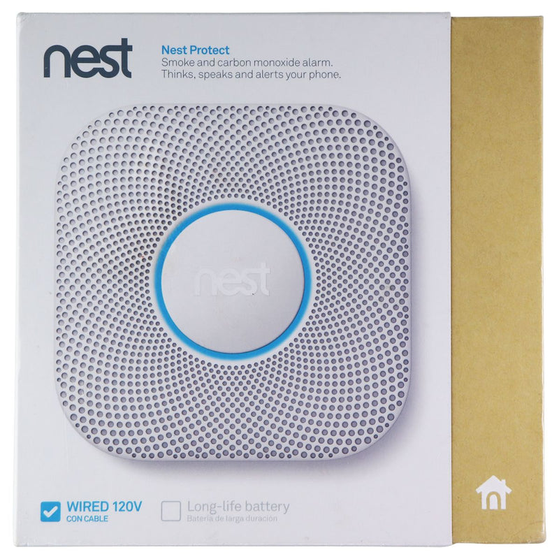 Google Nest Protect Smoke & Carbon Monoxide Alarm/Detector - Wired / White