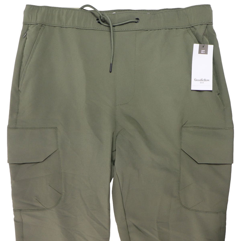 Goodfellow & Co. Men's Tapered Tech Cargo Jogger Pants - Olive Green (Medium)