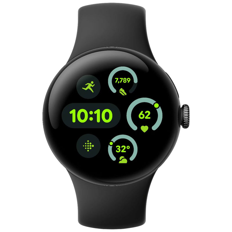 Google Pixel Watch 3 (41mm) Wi-Fi Only (GBDU9) - Matte Blk Alum/Obsidian Sp Band