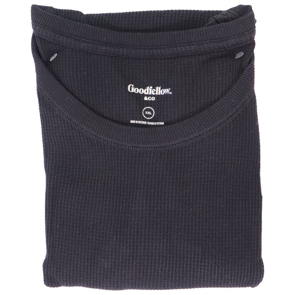 Goodfellow & Co Men's Waffle Thermal Long Sleeve Shirt - Size XXL - Black