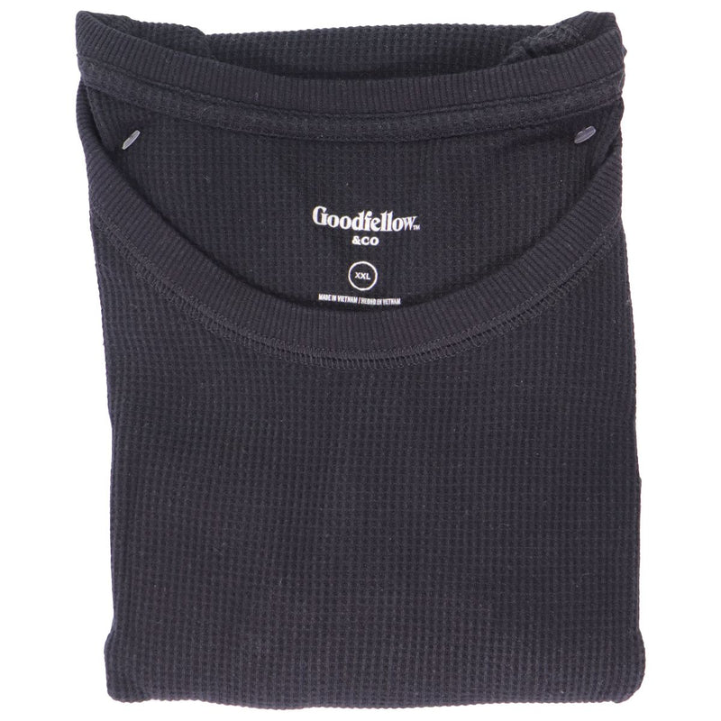 Goodfellow & Co Men's Waffle Thermal Long Sleeve Shirt - Size XXL - Black