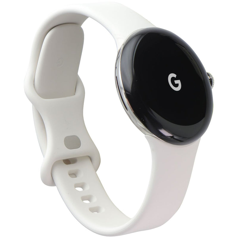 Google Pixel Watch (1st Gen) GWT9R (LTE + Wi-Fi) - Silver Case/Chalk Band (41mm)