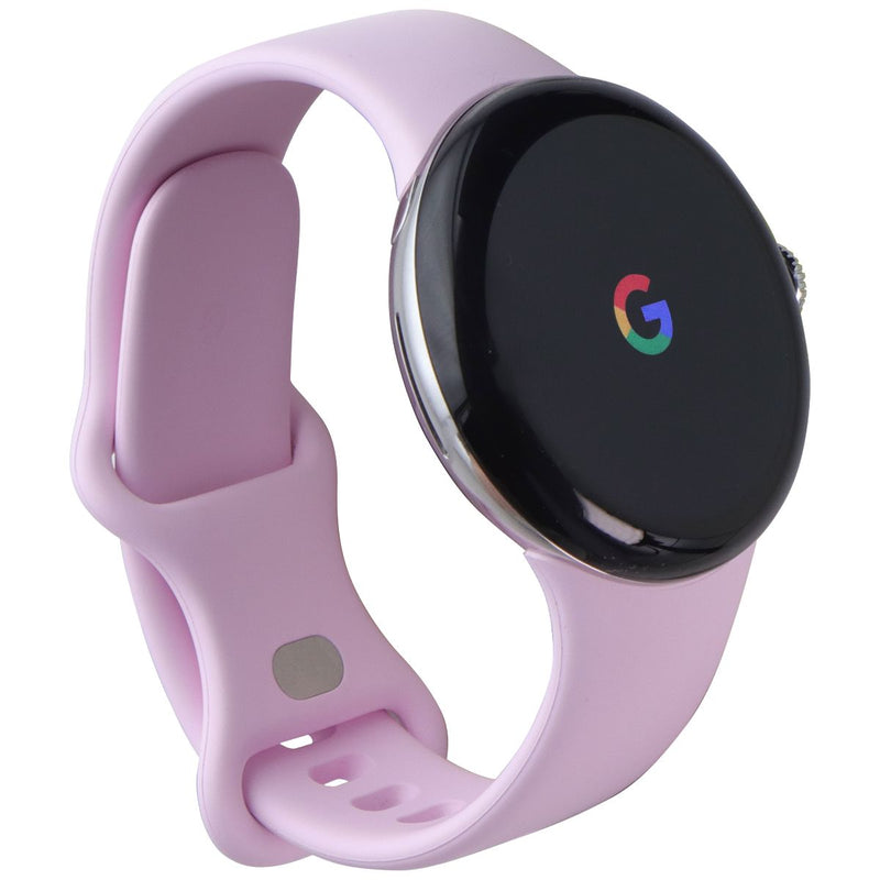 Google Pixel Watch 3 (41mm) Wi-Fi Only - Silver Aluminum/Rose Quartz Band