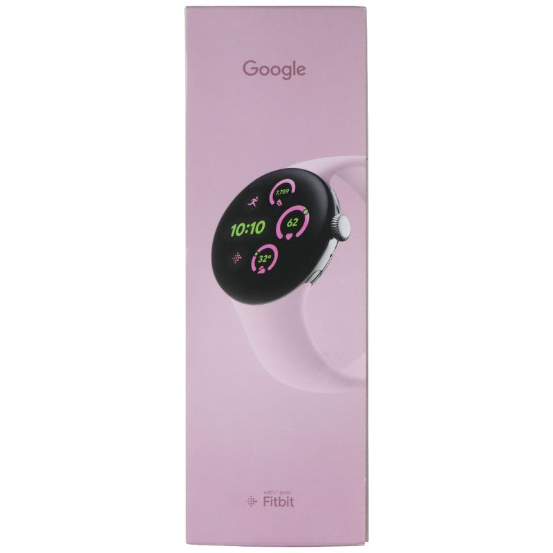 Google Pixel Watch 3 (41mm) Wi-Fi Only - Silver Aluminum/Rose Quartz Band