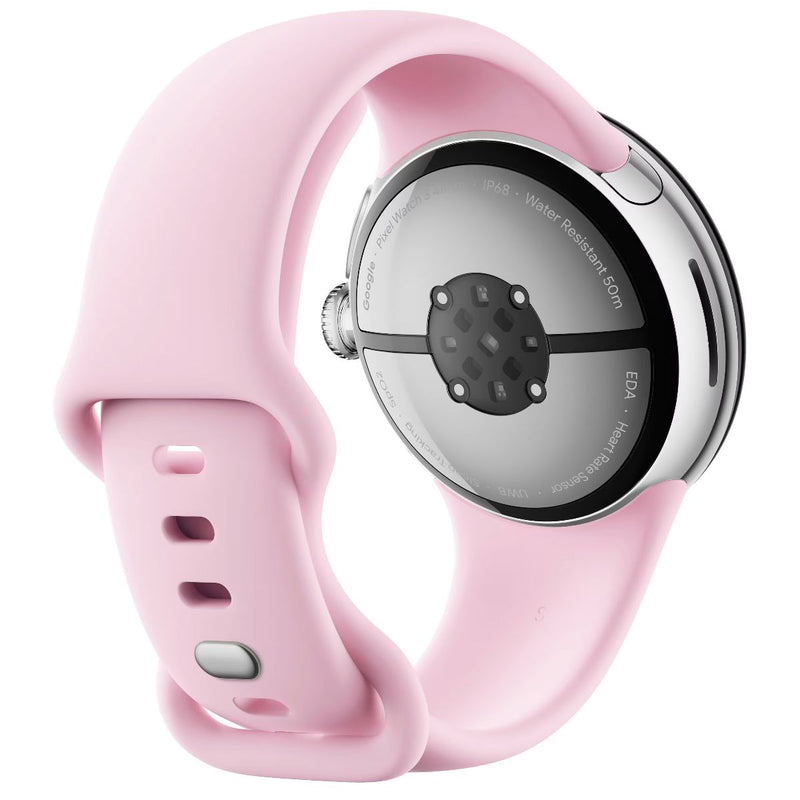 Google Pixel Watch 3 (41mm) Wi-Fi Only - Silver Aluminum/Rose Quartz Band