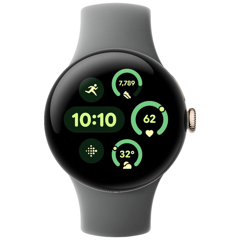 Google Pixel Watch 3 (41mm) Smartwatch (Wi-Fi Only) - Gold Aluminum/Hazel Band