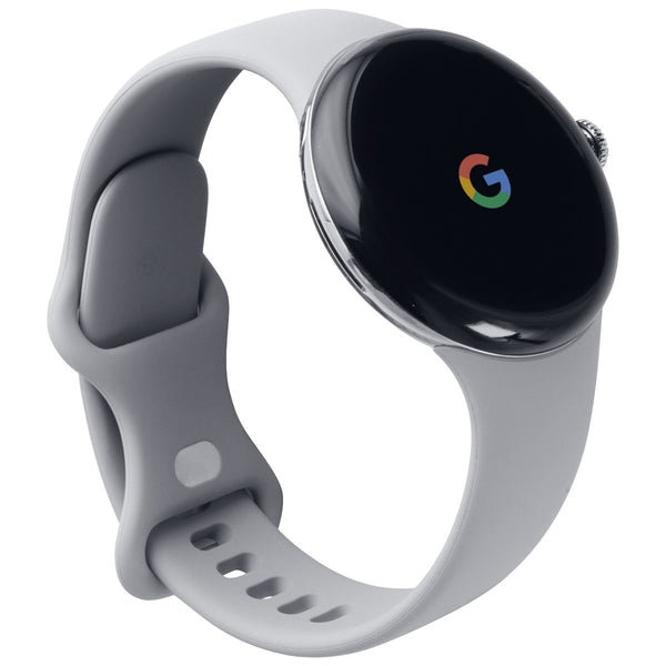 Google Pixel Watch 41mm (GQF4C) Wi-Fi Only - Silver AL with Gray Sport Band