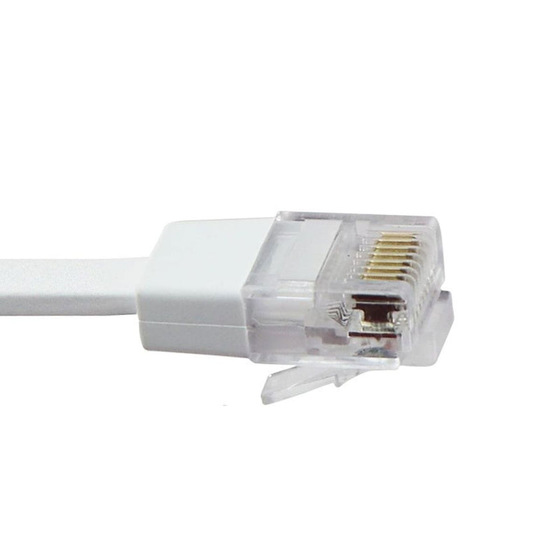 Google 6 Foot Ethernet Cable RJ45 Gigabit Flat Network Cord - White (E321011)