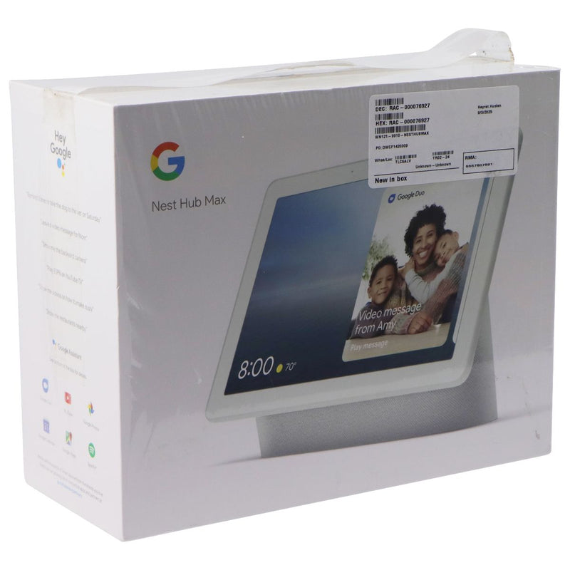 Google Nest Hub Max 10-inch Smart Display with Google Assistant - Chalk