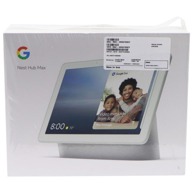 Google Nest Hub Max 10-inch Smart Display with Google Assistant - Chalk
