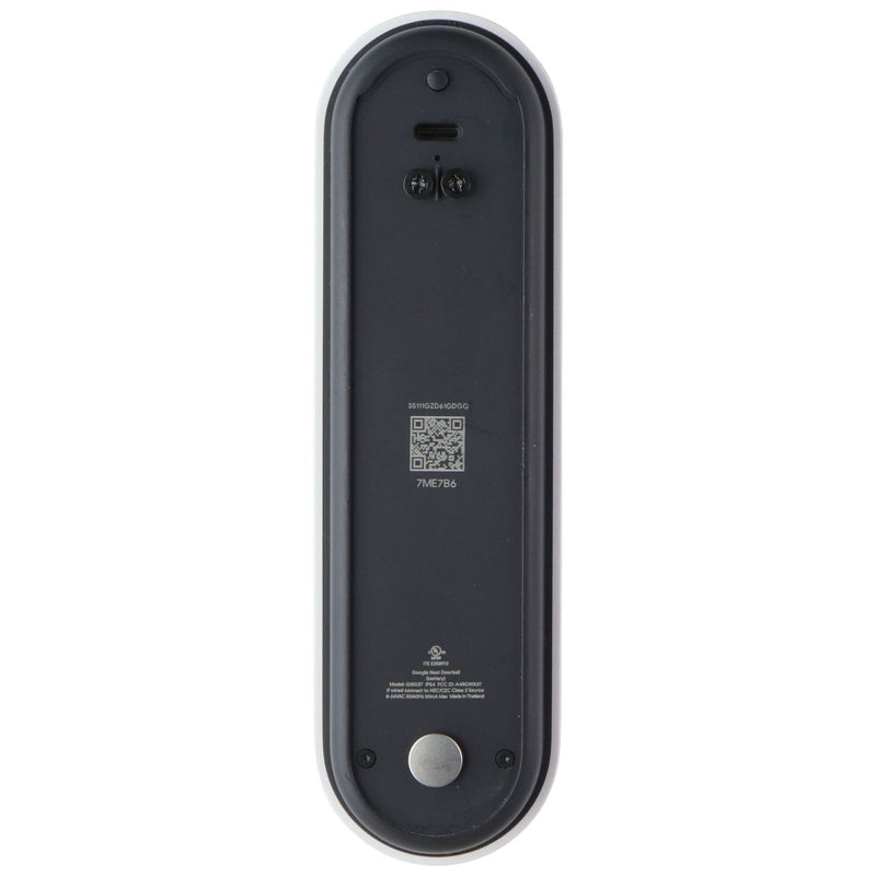 Google Nest (Battery Powered) Doorbell (GA01318-US) - Snow