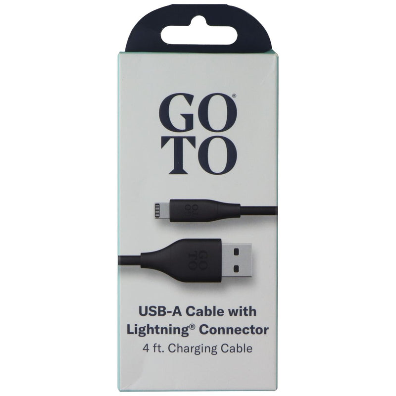 GoTo (4-Foot) Charging Cable with USB-A to 8-Pin Connectors for Apple - Black