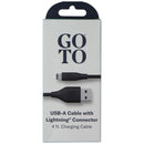 GoTo (4-Foot) Charging Cable with USB-A to 8-Pin Connectors for Apple - Black