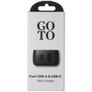 GoTo Dual 12W USB-A + 20W USB-C Wall Charger - Black