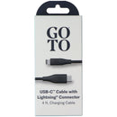 GoTo (4-Foot) Charging Cable with USB-C to 8-Pin Connectors for Apple - Black