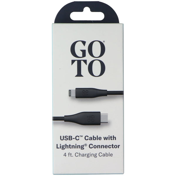 GoTo (4-Foot) Charging Cable with USB-C to 8-Pin Connectors for Apple - Black