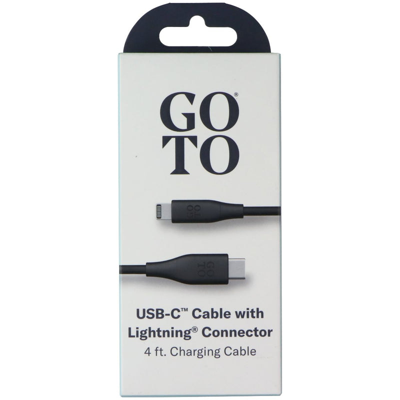 GoTo (4-Foot) Charging Cable with USB-C to 8-Pin Connectors for Apple - Black