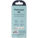 GoTo (4-Foot) Charging Cable with USB-C to 8-Pin Connectors for Apple - Black