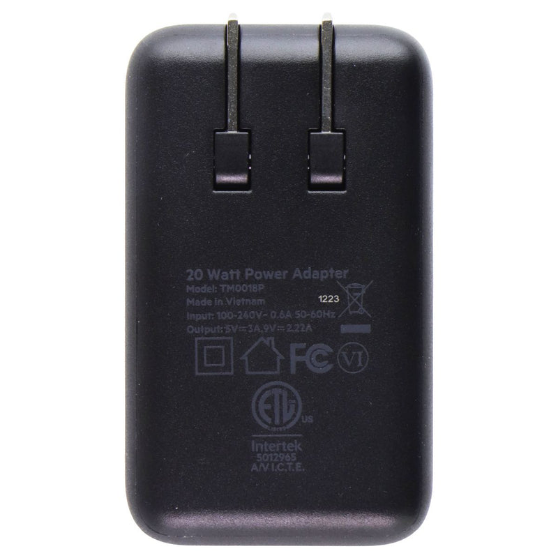 GoTo 20W Fast Charging USB-C Wall Charger - Black