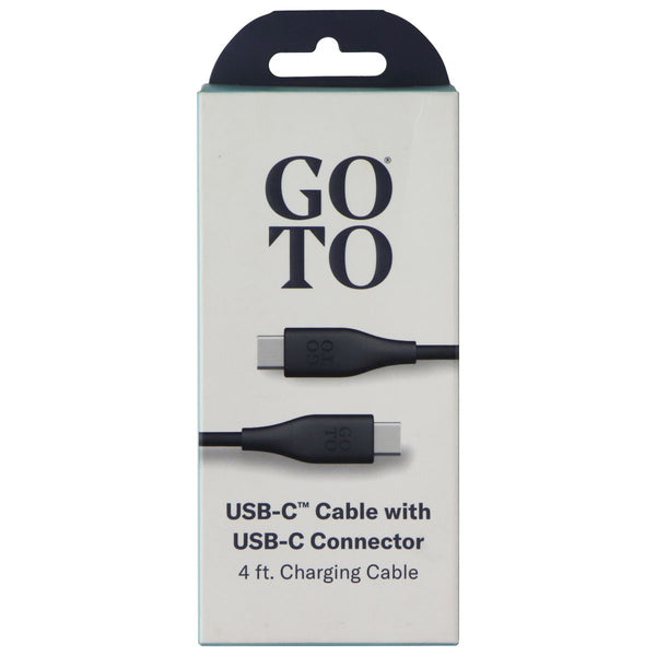 GoTo (4-Foot) Charging Cable with USB-C to USB-C Connectors - Black