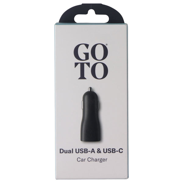 GoTo Dual 12W USB-A + 20W USB-C Car Charger - Black