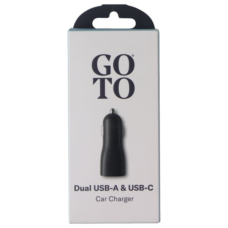 GoTo Dual 12W USB-A + 20W USB-C Car Charger - Black