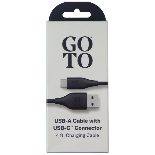 GoTo (4-Foot) Charging Cable with USB-A to USB-C Connectors - Black