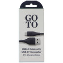 GoTo (4-Foot) Charging Cable with USB-A to USB-C Connectors - Black