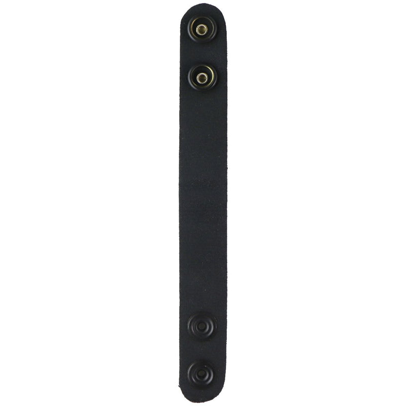Gould & Goodrich Belt Keeper Leather Brass Double Snap (B76BR) - Black