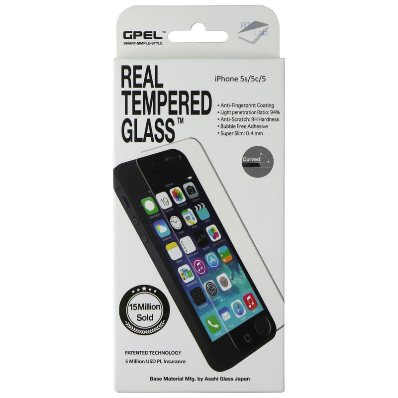 GPEL Real Tempered Glass Screen Protector for Apple iPhone 5s/iPhone 5c/iPhone 5