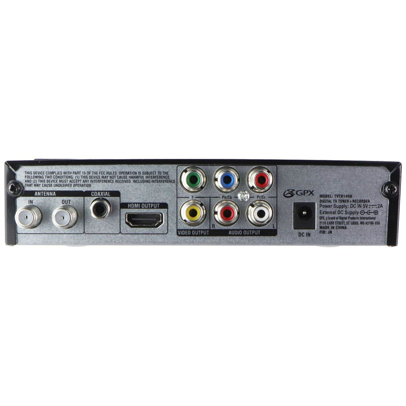 GPX Digital TV Tuner + Recorder with Remote (TVTR149B)