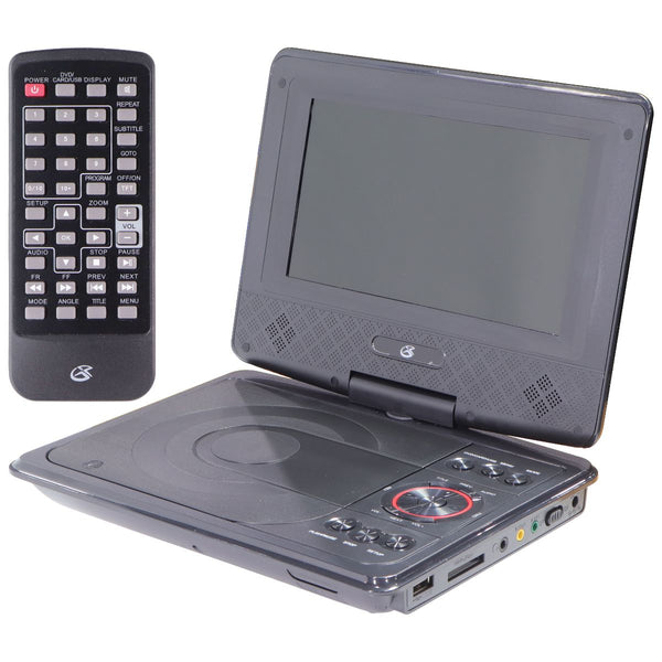 GPX 7-inch Standard Portable DVD Player with Remote - USB-A/SD Card/AV IN/AV OUT
