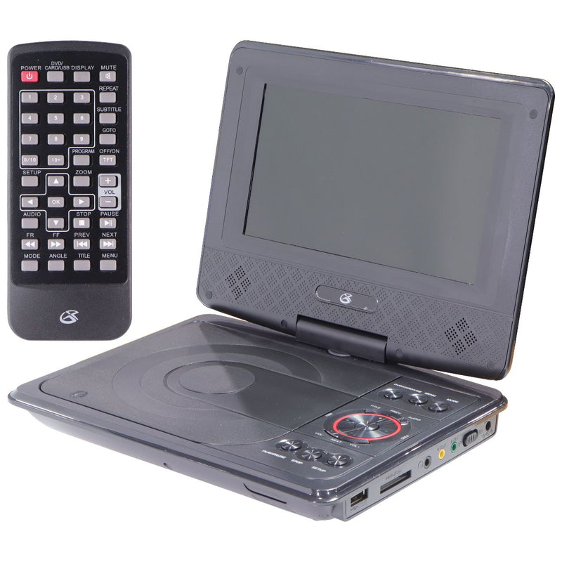 GPX 7-inch Standard Portable DVD Player with Remote - USB-A/SD Card/AV IN/AV OUT