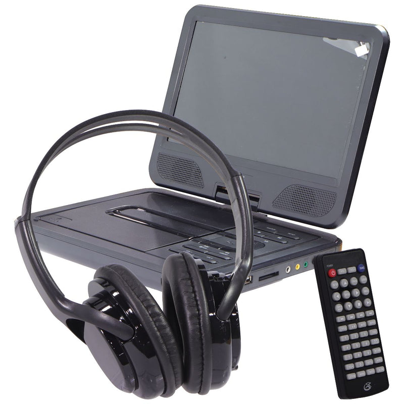 GPX 10.1-in Bluetooth DVD Player with Wireless Headphones - Black (PDB1077B)