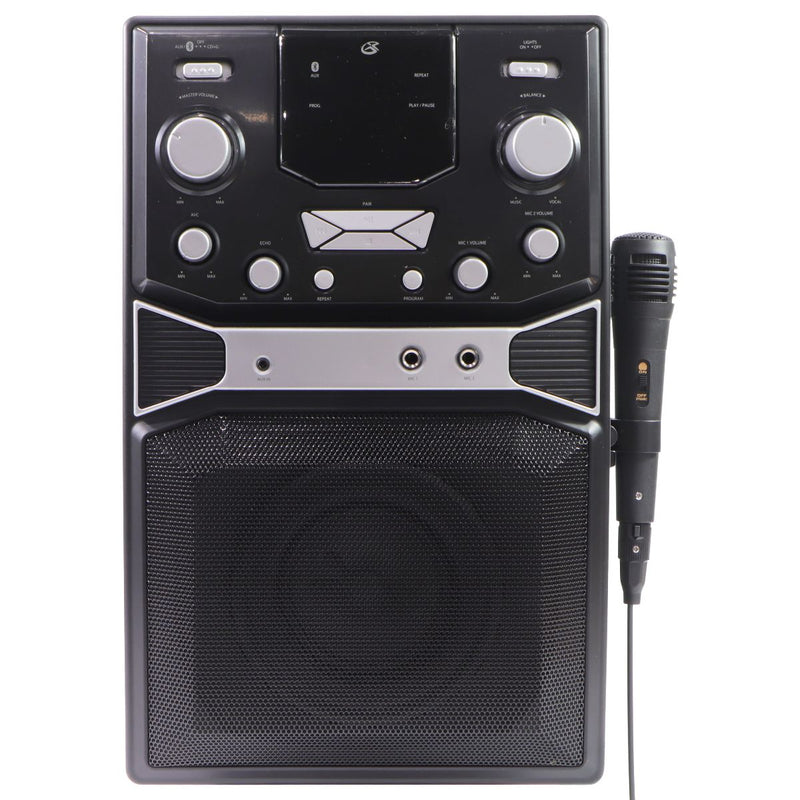 GPX Bluetooth Karaoke Machine with LED Lights and Microphone - Black (JB185B)
