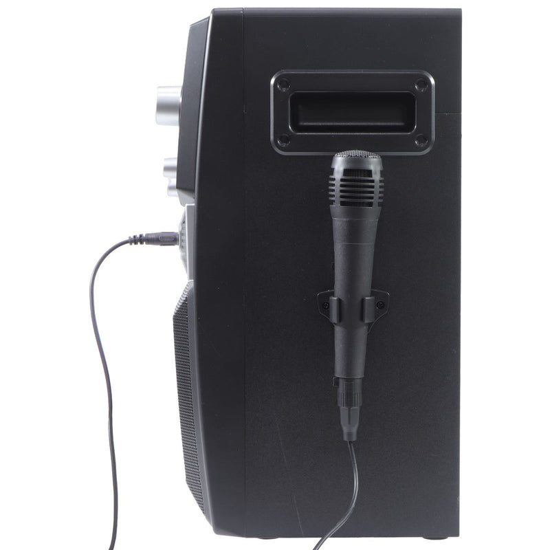 GPX Bluetooth Karaoke Machine with LED Lights and Microphone - Black (JB185B)