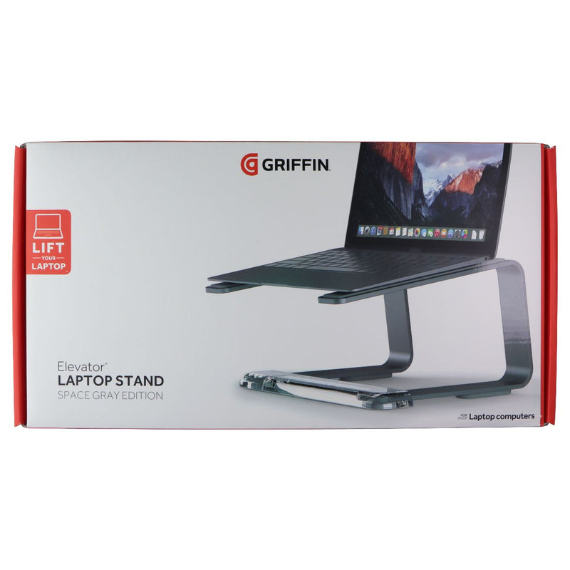 Griffin Elevator Laptop Stand - Ergonomic Riser & Laptop Mount - Space Gray