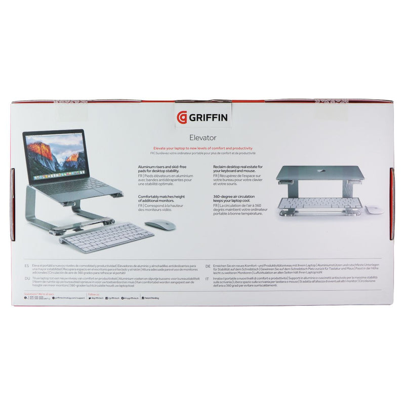Griffin Elevator Laptop Stand - Ergonomic Riser & Laptop Mount - Space Gray