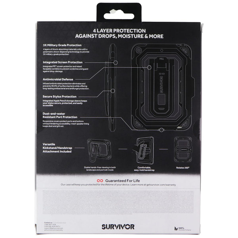 Griffin Survivor All Terrain Case for Apple iPad Mini (6th Gen) - Clear / Black