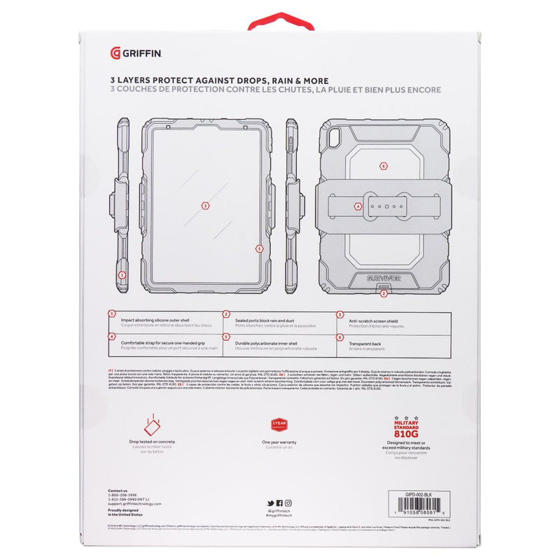 Griffin Survivor All-Terrain Case for Apple iPad Pro 11-inch (2018) - Black