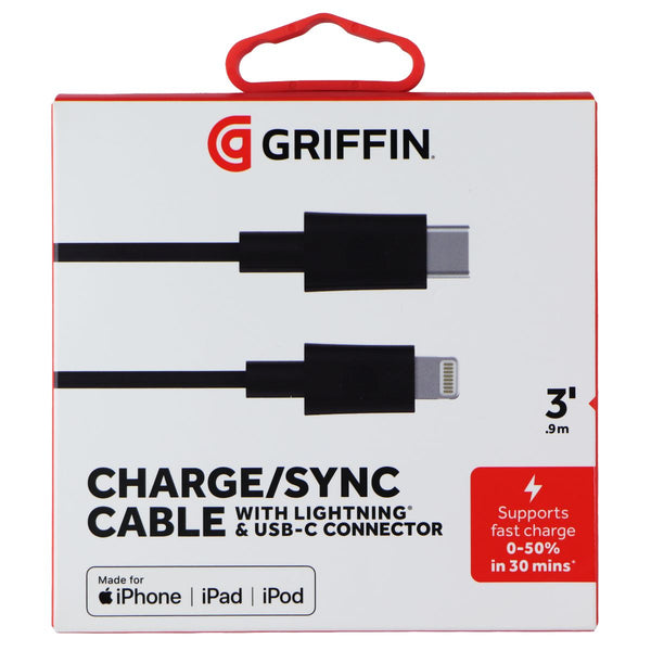 Griffin 3FT USB-C to Lightning 8-Pin Charge/Sync Cable - Black