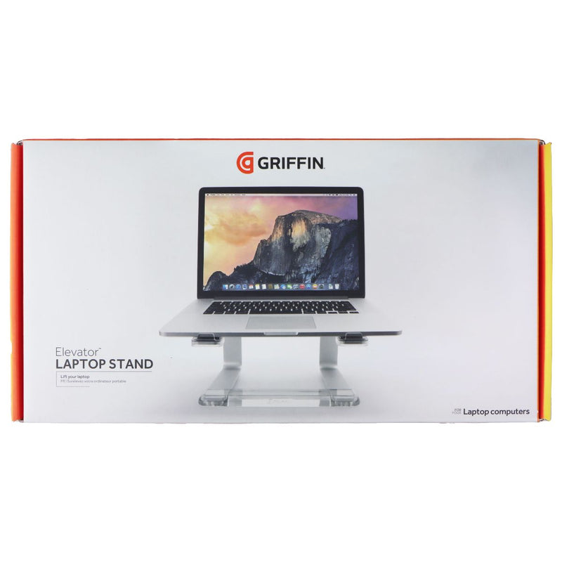 Griffin Elevator Aluminum Laptop Stand - Ergonomic Computer Riser - Silver