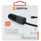 Griffin PowerJolt Dual Car Charger w/ Lightning 8-Pin Connector - Black / Gray