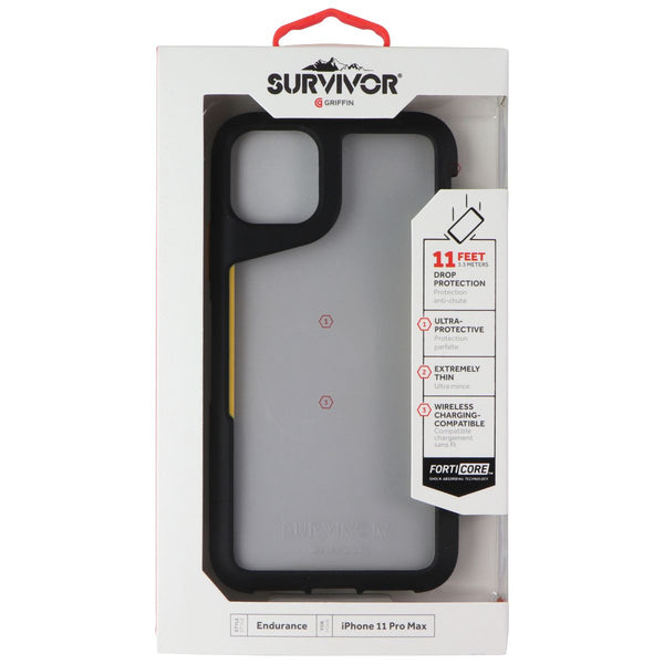 Griffin Survivor Endurance Case for Apple iPhone 11 Pro Max - Black / Citrus